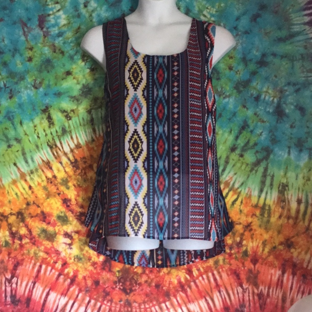 Aztec Print Tank Top